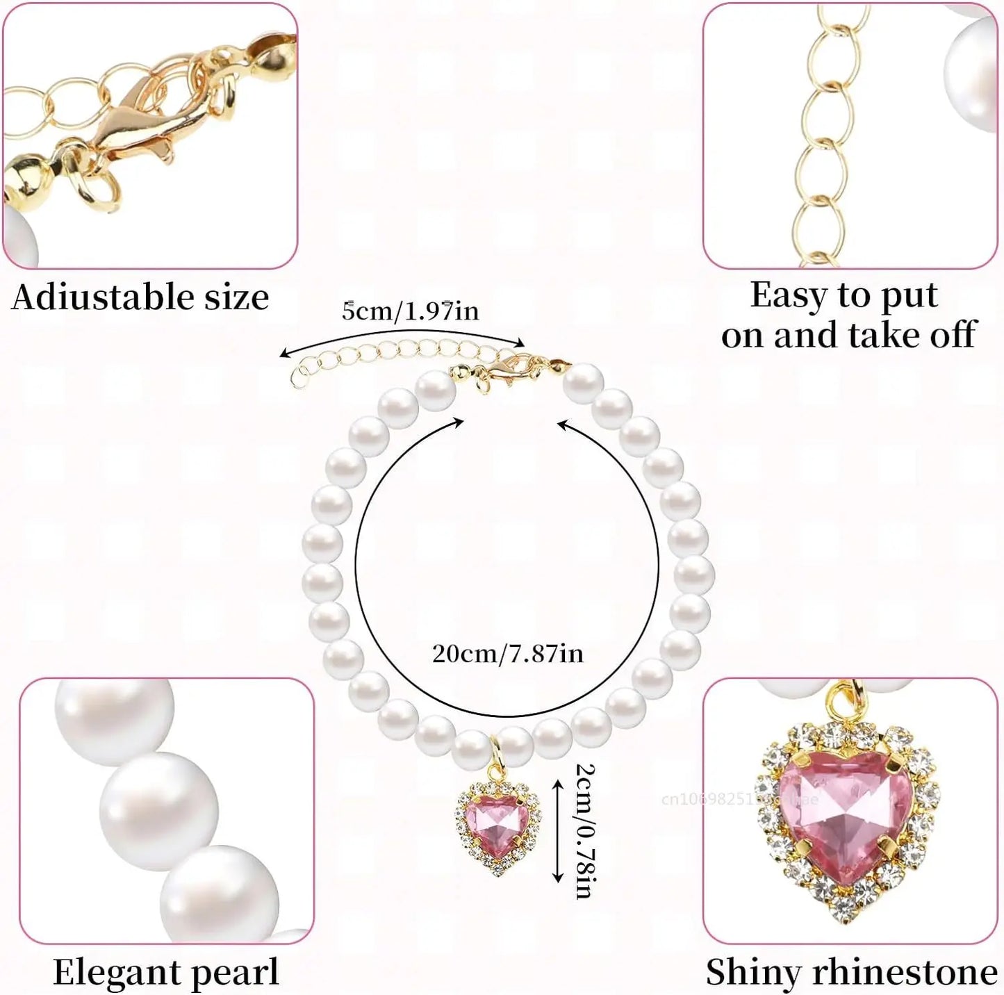Pet Pearl Collar Dog Princess Necklace Cat Jewelry Cute Collar Puppy Accessories Dog Kitten Chain Chihuahua Wedding Jewelry Gift