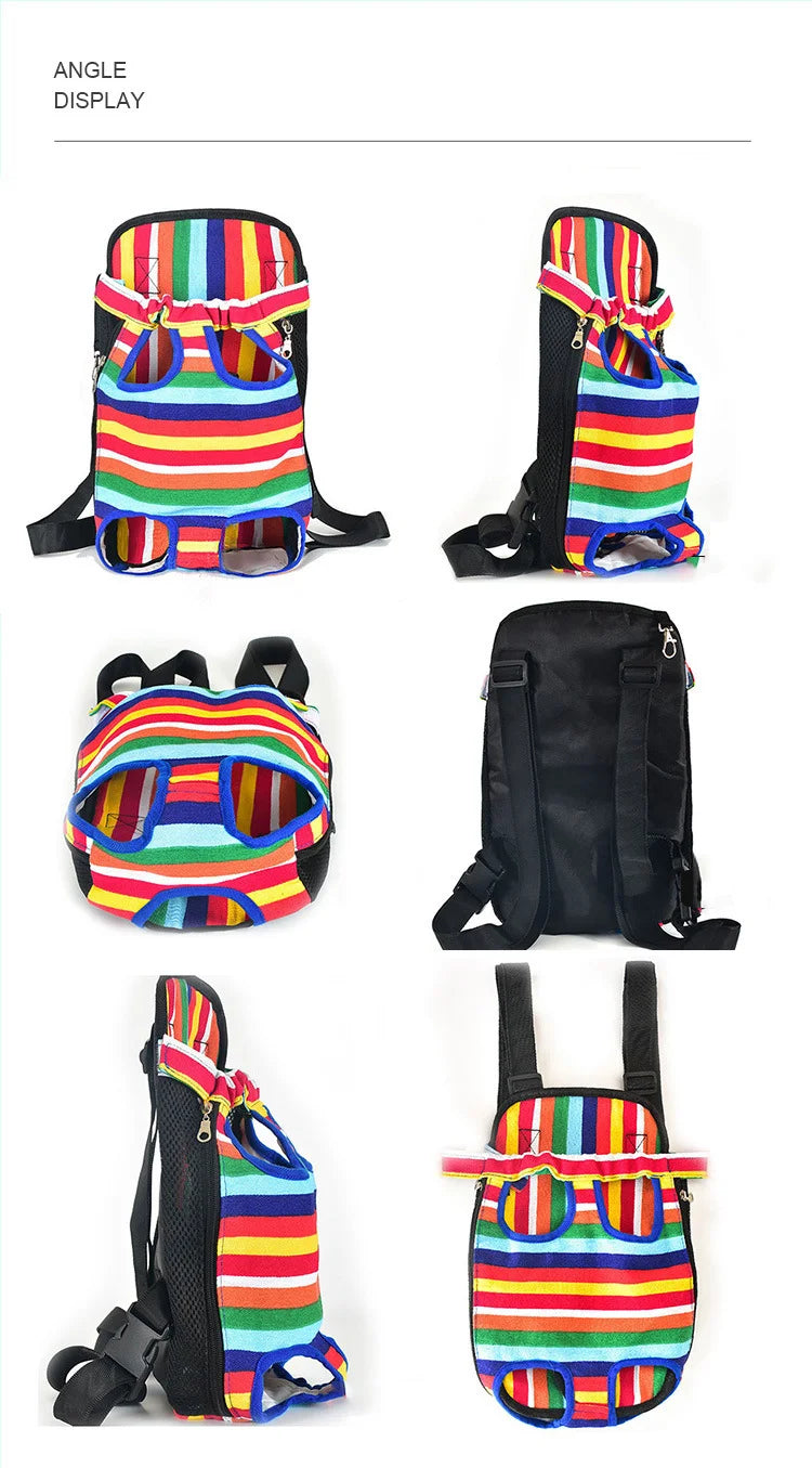 Bolsa de transporte ajustável para gatos, mochila de ombro duplo para animais de estimação, bolsa portátil para viagens ao ar livre, acampamento, caminhada, bolsa para gatos e cachorros