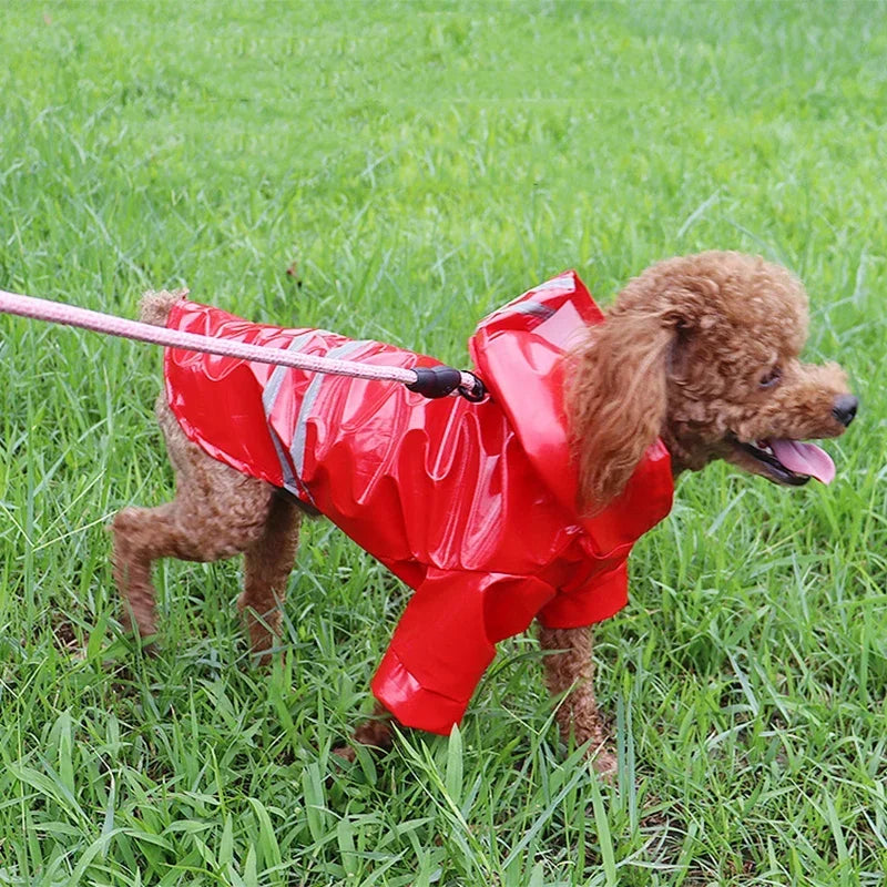 Capa de chuva para cachorro pequeno, impermeável e refletiva, à prova de vento, para cachorros e gatos, capa de chuva para chihuahua, bulldog, animais de estimação, capa, poncho, roupas