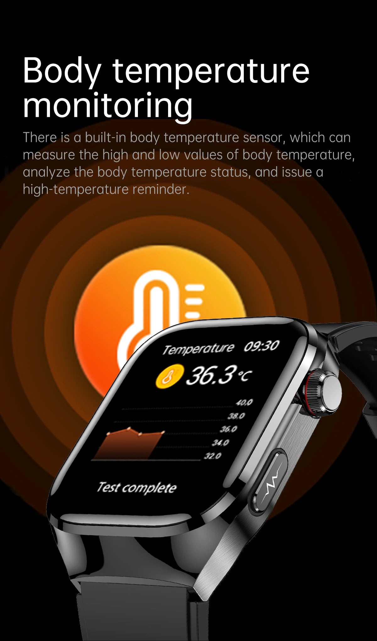Novo relógio inteligente para Android e iOS, monitor de saúde, masculino e feminino, com precisão de ECG e PPG para ácido úrico e pressão arterial, análise de órgãos e corpo, 2025