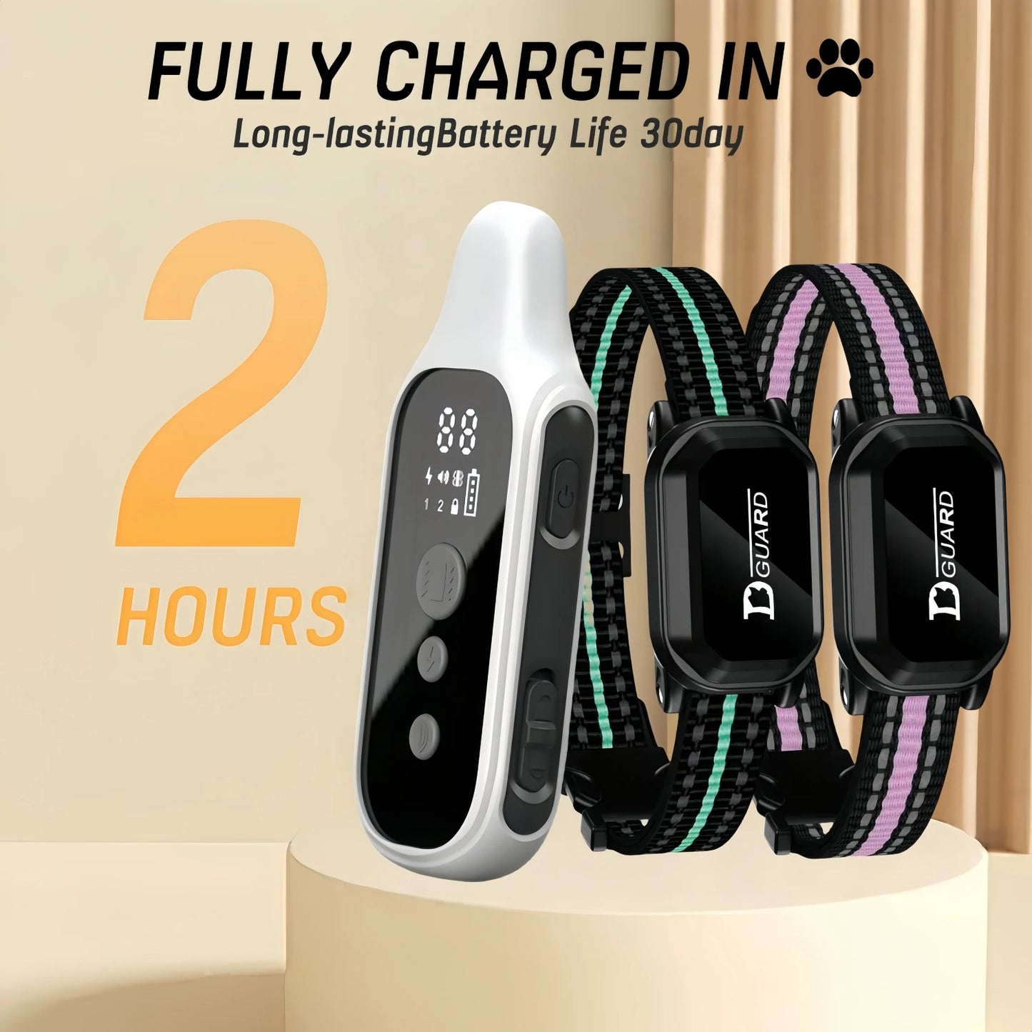 Anti-barking device Remote Control Training Collar For Pet Rechargeable Dog Bark Control Stop Shock Collar Suitable for all dogs