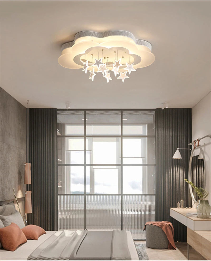 Kids Room Light Fixture Lamp For Children Kids Lamp For Bedroom Chandelier Kids Led Star Roof Light Kids Children Room Led Light