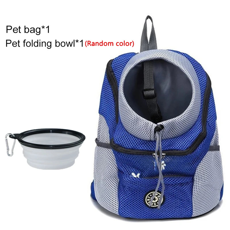 Mochila para transporte de cães de estimação, bolsa portátil para transporte de cães, mochila para transporte de cães, bolsa de ombro duplo para viagem, conjunto de viagem para cães