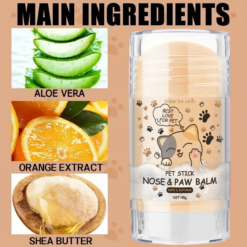 Bálsamo para nariz e patas de cachorro 20g, creme protetor para patas de cachorro, gatos, cães, hidratante para patas de animais de estimação, reparo de rachaduras nos pés, acessórios para animais de estimação