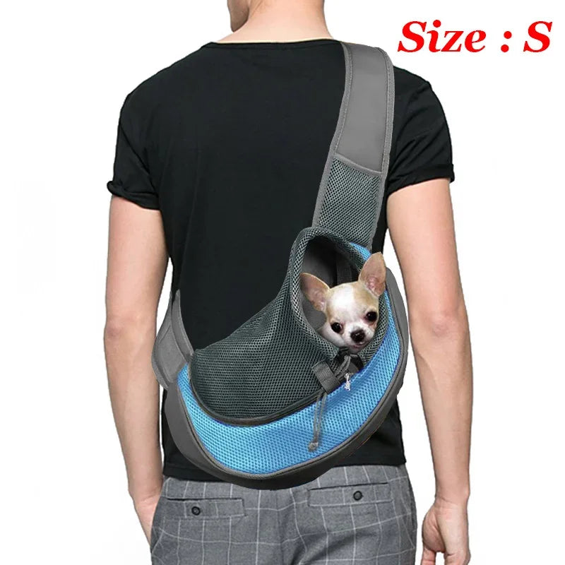 1 peça mochila para cachorro, bolsa de viagem transversal de malha respirável para filhotes, gatos, caminhadas e acampamentos