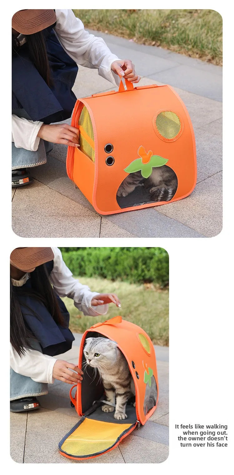 Mochila para gatos, nova chegada, grande capacidade, desenho animado, leve, mochila para animais de estimação, xadrez, respirável