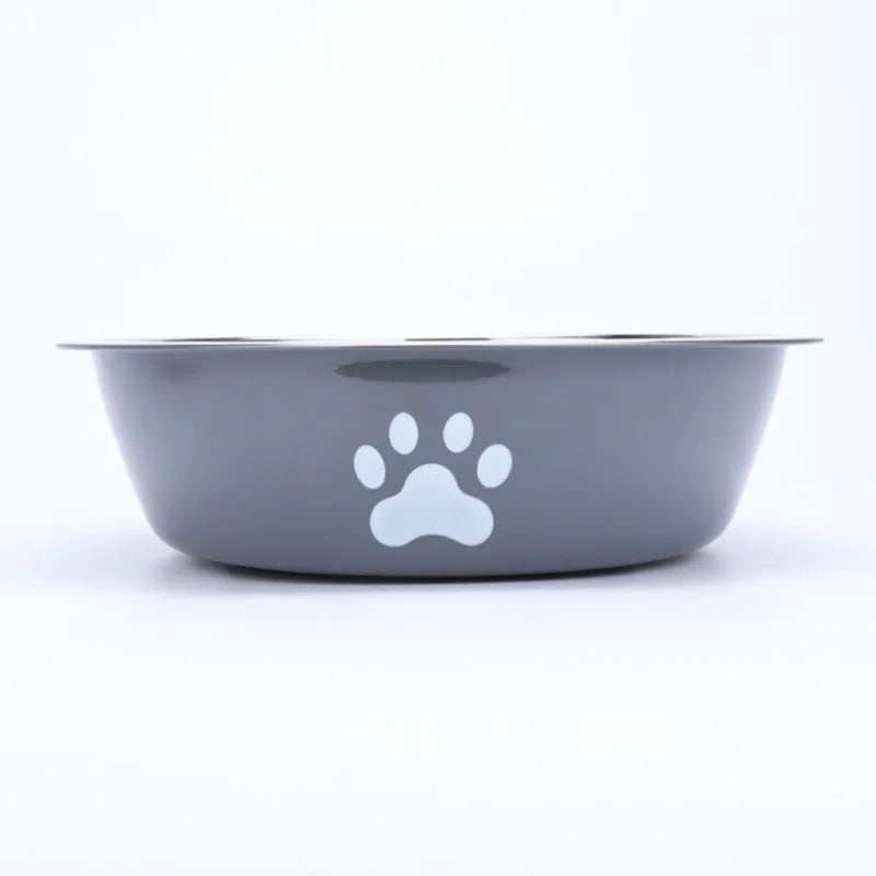 Tigela para cachorro nova tigela para animais de estimação grande capacidade tigela de comida para cachorro aço inoxidável anti-capotamento tigela para cachorro doméstico suprimentos para animais de estimação