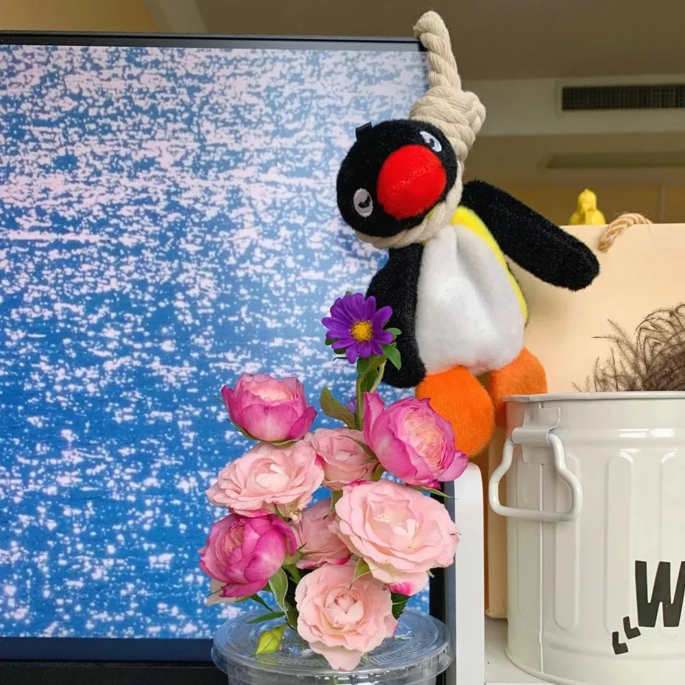 Chaveiro de pelúcia pinguim fofo de 16 cm, pingente de mochila, chaveiro criativo de animal, acessórios para bolsas femininas e femininas