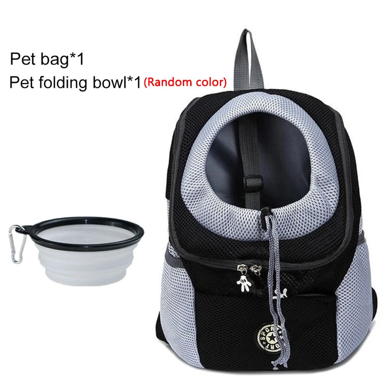 Mochila para transporte de cães de estimação, bolsa portátil para transporte de cães, mochila para transporte de cães, bolsa de ombro duplo para viagem, conjunto de viagem para cães