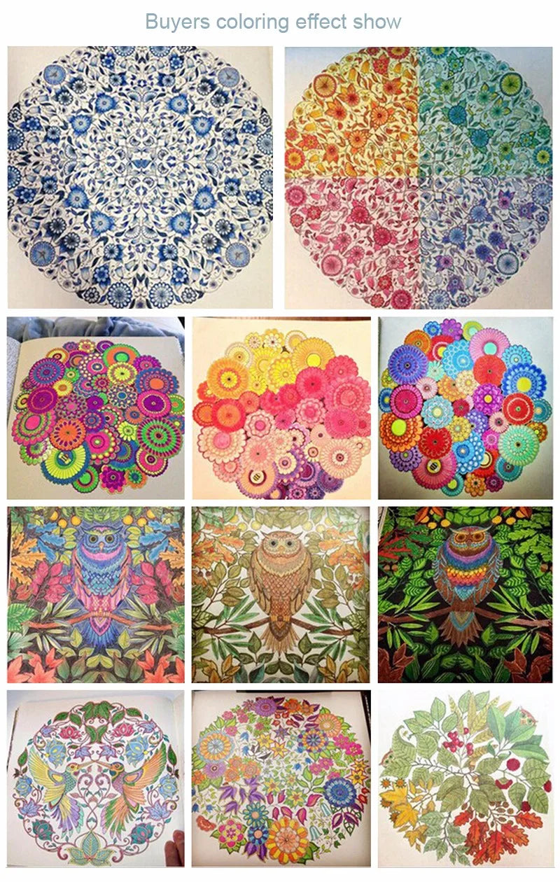 Livro de colorir de 24 páginas para crianças e adultos, alívio do estresse, matar o tempo, pintura faça você mesmo, livro de desenho, pintura, brinquedos educativos para crianças