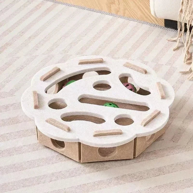 Brinquedos de quebra-cabeça interativos para gatos - Caixa de labirinto com estimulação mental e jogos sensoriais para gatinhos que vivem em ambientes internos | Quebra-cabeças divertido para gatos inteligentes