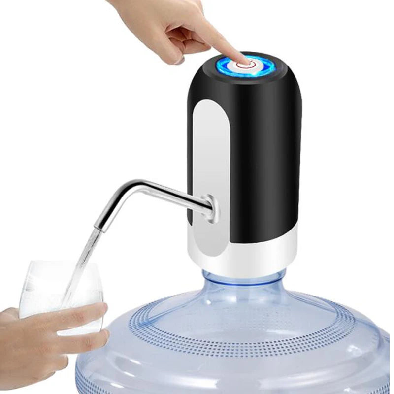 Bomba de água automática para garrafa de água, 1 peça, carregamento USB, bomba de água, interruptor automático de um botão para dispensador de água