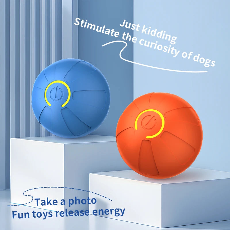 Bola de brinquedo inteligente para cachorro, brinquedo eletrônico interativo automático para animais de estimação, com rolamento, recarregável por USB, que salta para filhotes e cães grandes, brinquedo de mastigar