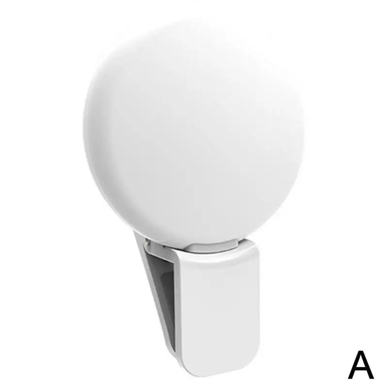 Luz de preenchimento universal para selfies em celulares, lâmpada LED portátil para vídeos ao vivo, acessórios para smartphones e iPhone, luz com clipe de carregamento USB