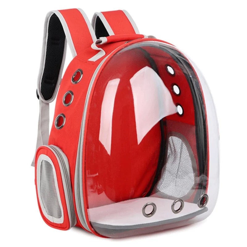 Mochila para transporte de animais de estimação Capsule Bubble, mochila transparente para transporte de animais de estimação, filhotes, gatinhos, pássaros, respirável para viagem