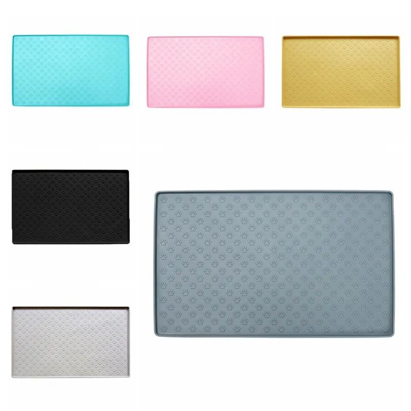 Pet Placemat Dog Food bowl Mat Cat Feed Mat Cat Dog Drinking Feeding Placemat Silicone Waterproof Pet Bowl Pad Feeder Mats 2024
