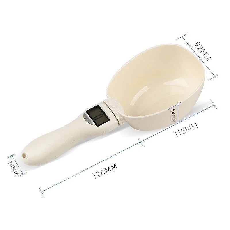 Pet Food Measuring Spoon Scale, Kitchen Digital Food Measuring Spoon, Suitable for Cat and Dog Food Measuring Spoon