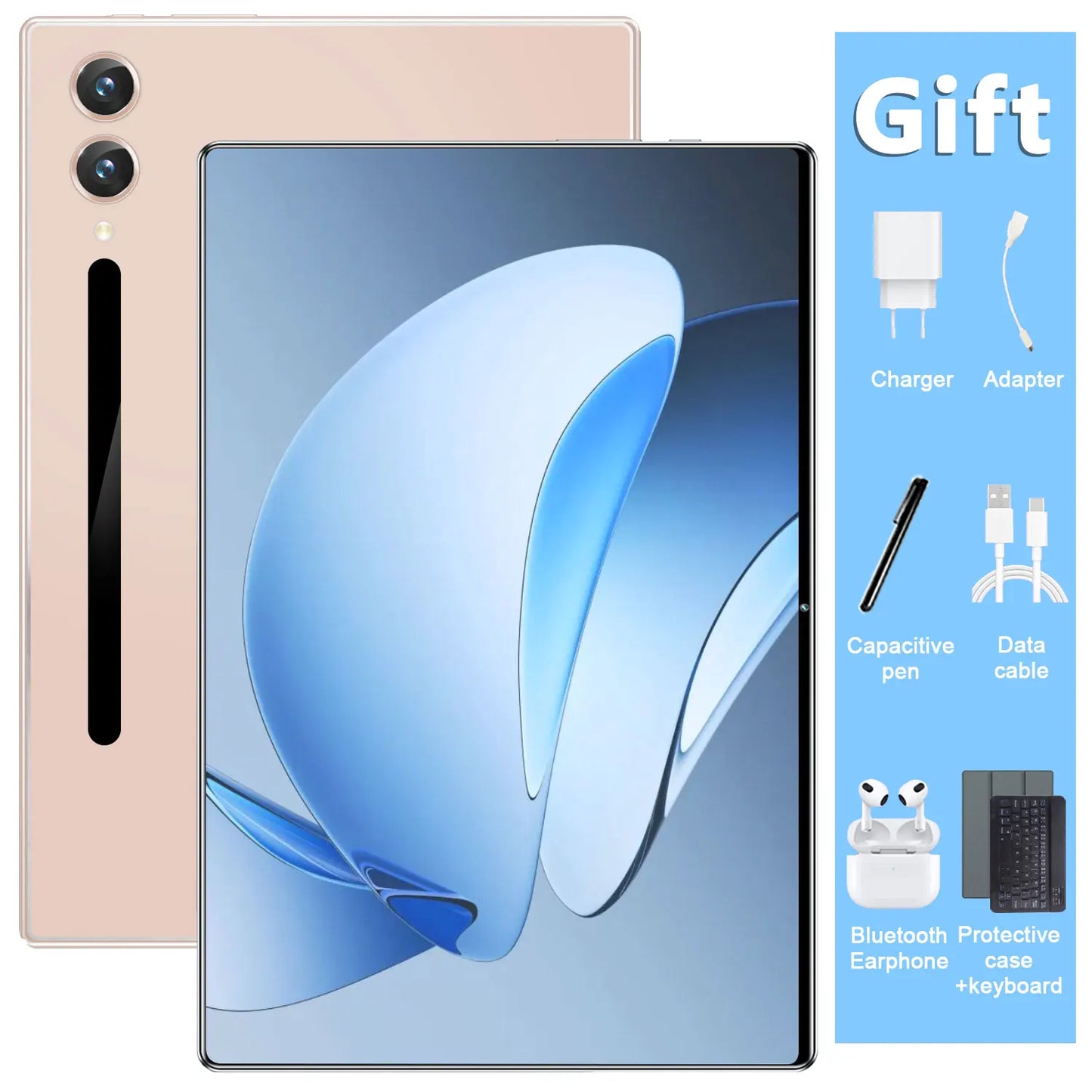 Tablet Android 2025, 20000mAh, 10,36 polegadas, versão global, 22 GB + 2 TB, nova rede, 14 núcleos, Android 13.0, Wi-Fi