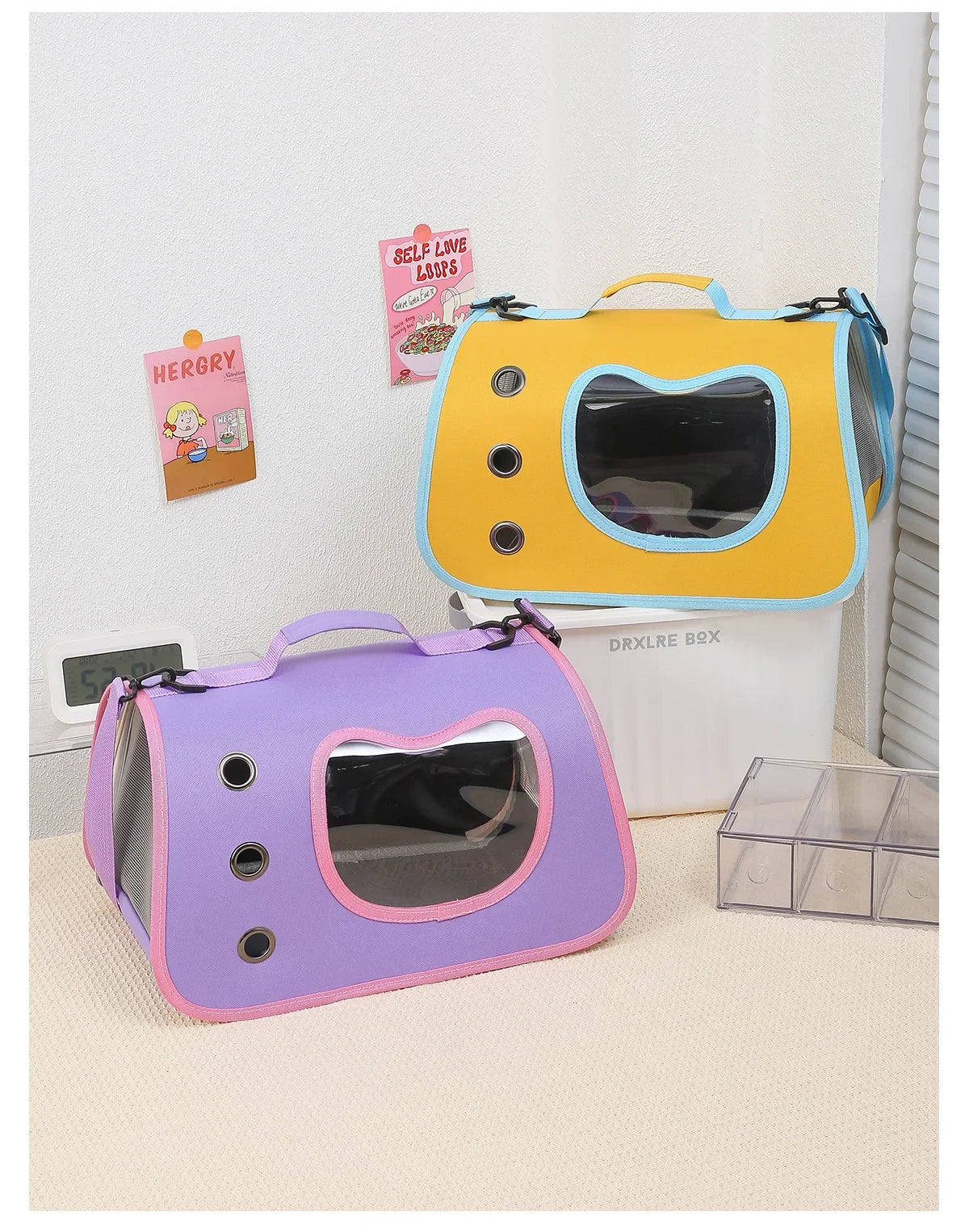 Bolsa para gato de estimação, bolsa portátil para cachorro, mochila respirável para transporte de cães pequenos, dobrável para gatos, bolsa de transporte para viagens em grandes espaços