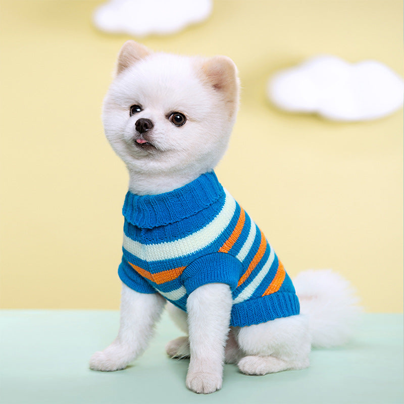 Suéteres para filhotes de cachorro para cães pequenos e médios, roupas para gatos, inverno, quente, pet, gola alta, colete para chihuahua, casaco macio yorkie, jaqueta de pelúcia
