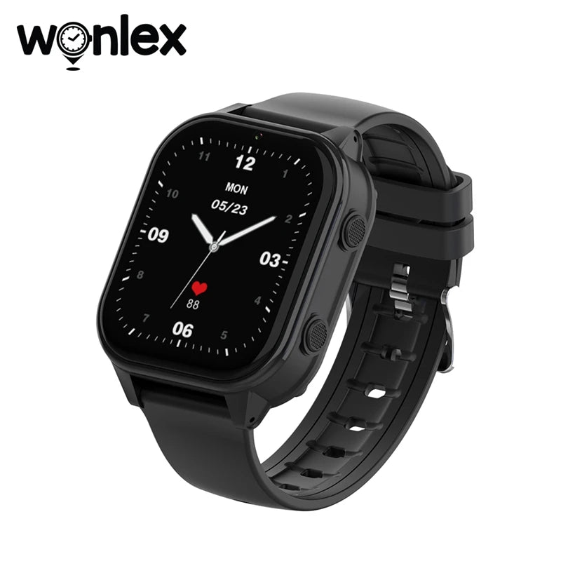 Relógio inteligente infantil Wonlex 4G SOS GPS WiFi Relógio de pulso Whatsapp KT19Pro Android 8.1 com câmera de chamada de vídeo Monitor Smartwatch infantil