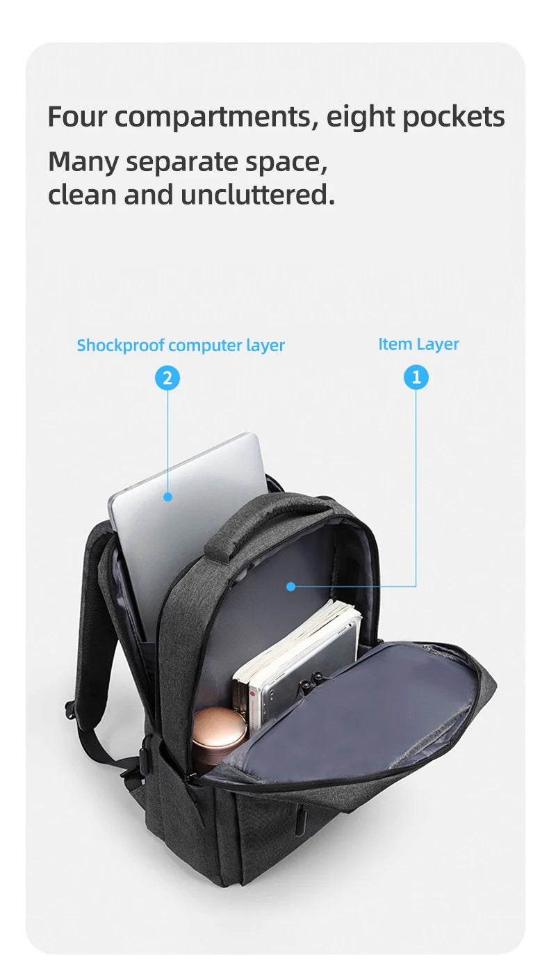 Mochila para laptop 40L durável de 17 polegadas para homens e mulheres com porta de carregador USB e capa para bagagem, bolsa resistente para faculdade para Macbook