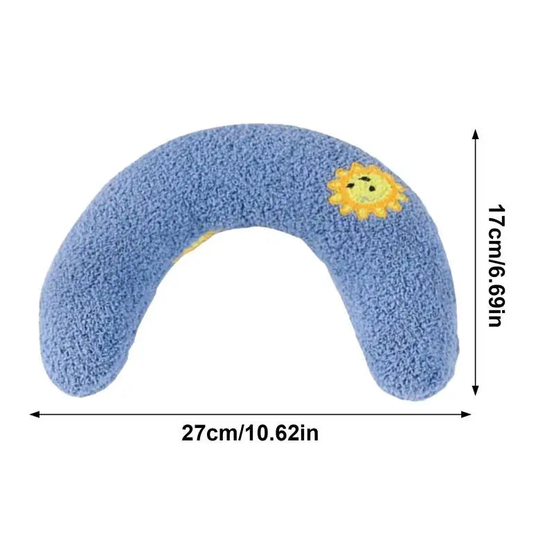Travesseiro em formato de U para animais de estimação Travesseiro confortável em formato de U para o pescoço do animal de estimação para dormir Suprimentos para animais de estimação para gatos Gatinhos Filhotes Pequenos Médios e