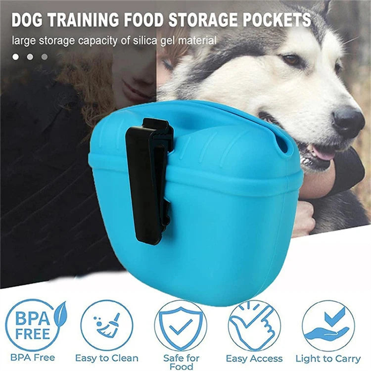 Hot-selling Pet Silicone Dog Food Bag Portable Dog Training Snack Bag Training Snack Bags Dogs Training Fanny Pack Pet Supplies pet shop