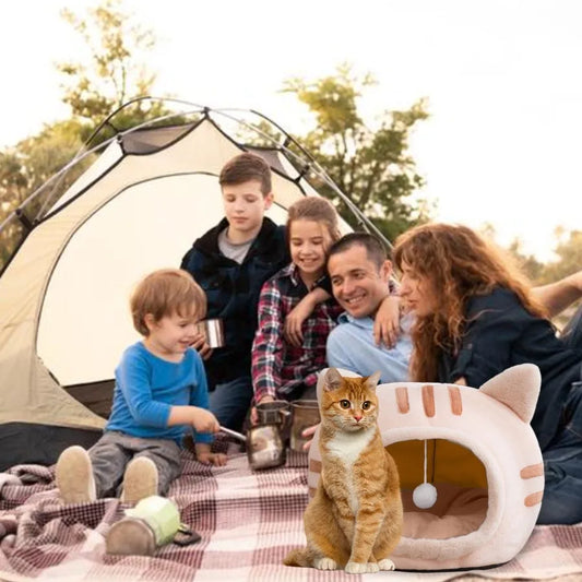 Cama para gatos quente e aconchegante para gatos domésticos e cães de pequeno a médio porte: colchão macio e lavável com design de ninho confortável, ideal para