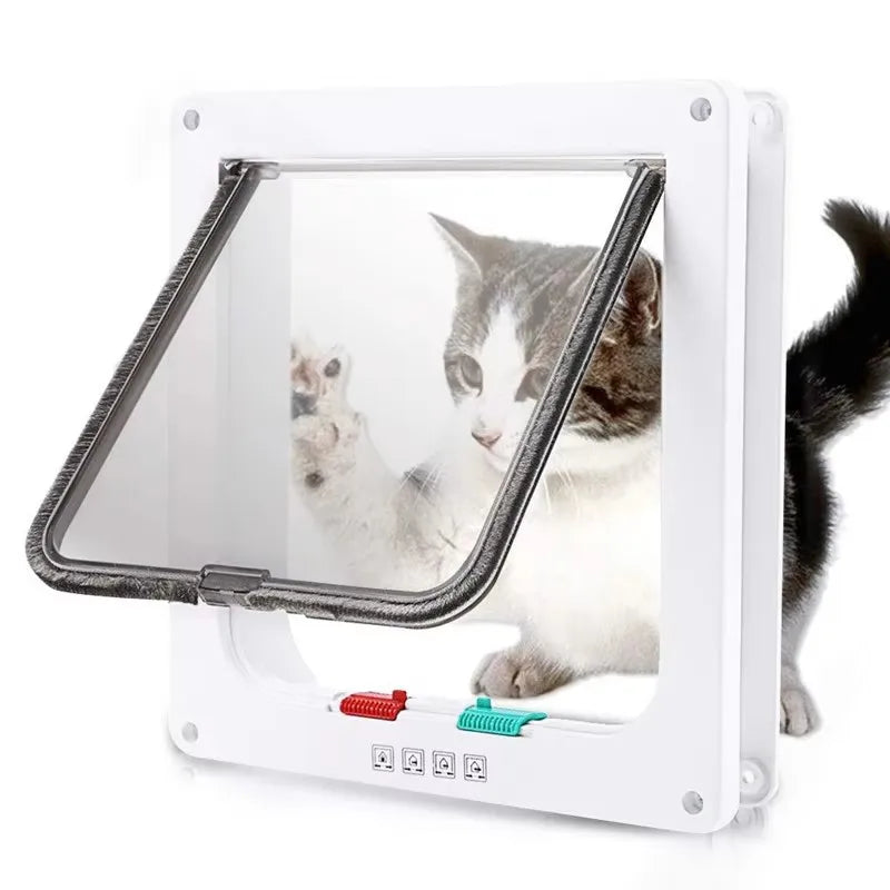 Kit de porta com aba de segurança para cães, gatos e gatinhos, plástico ABS, pequeno, porta para animais de estimação, gatos, cães, portas com aba, acessórios para cães e gatos