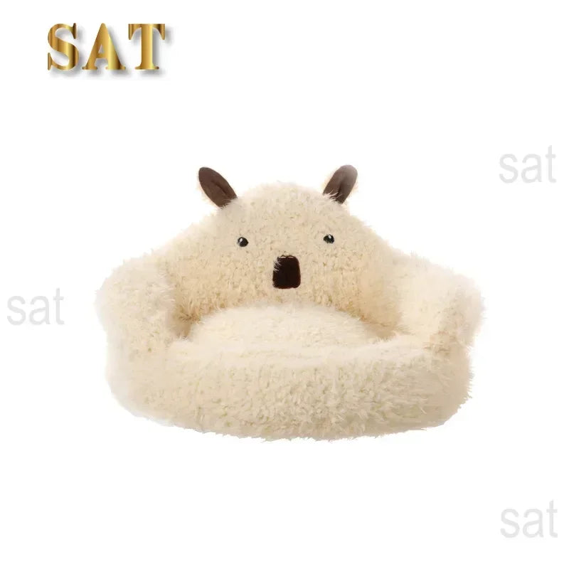 #For New alpaca cat bed winter warm dog bed deep sleep cat bed pet supplies cat sofa&