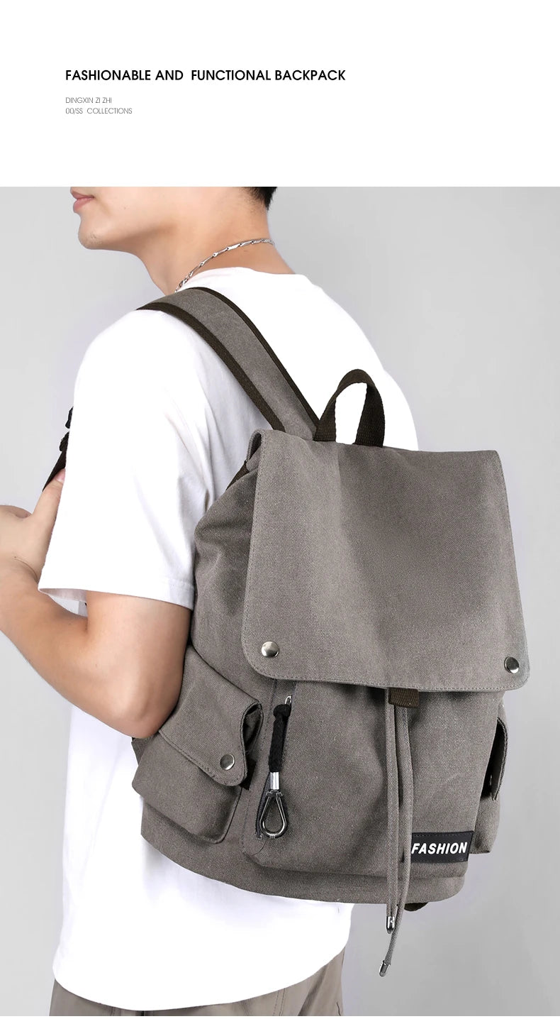 Mochilas masculinas de escalada e caminhada, estilo novo, 2025, para viagem, lazer, estudantes, mochilas escolares grandes, da moda, com bolsos grandes e zíper múltiplo