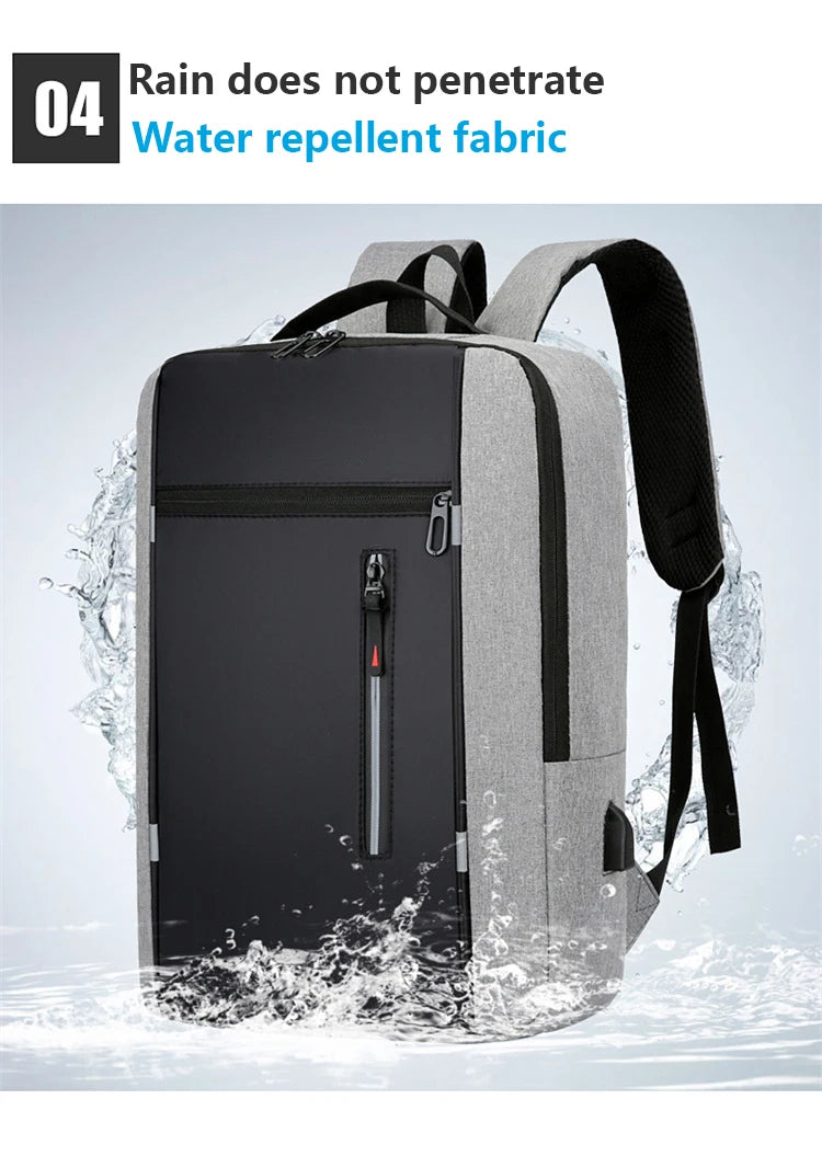 Mochilas escolares masculinas à prova d'água para laptop, mochilas escolares com entrada USB de 15,6 polegadas, mochilas de grande capacidade para homens