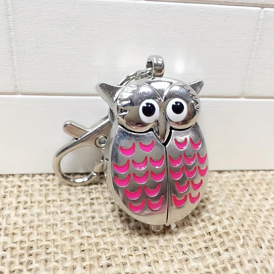 1 peça relógio de bolso criativo infantil retrô prateado com desenho animado, colar feminino, relógio de estudante, escola primária, chaveiro