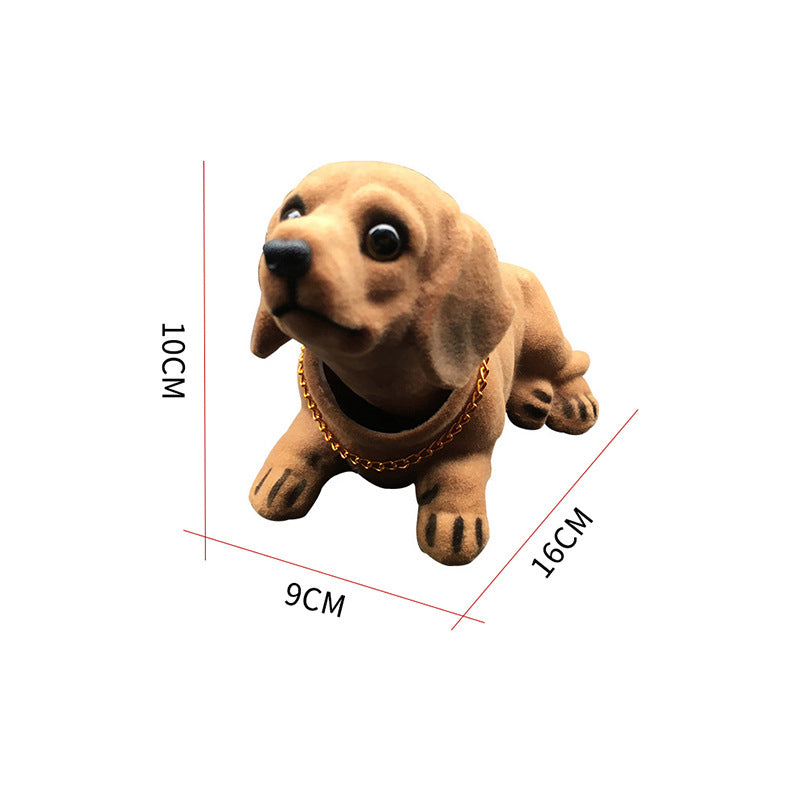 Doll Nodding Dog Shaking Head Resin Simulation Car Dog Toy Dashboard Decoration Car Ornament Cute Car Accessories Girls Women