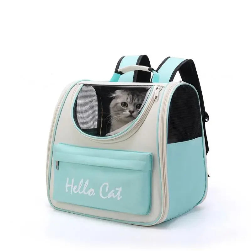 Mochila de transporte para gatos, bolsa de transporte à prova de vento para cães pequenos, bolsa de transporte para gatos, mochila de transporte com almofada