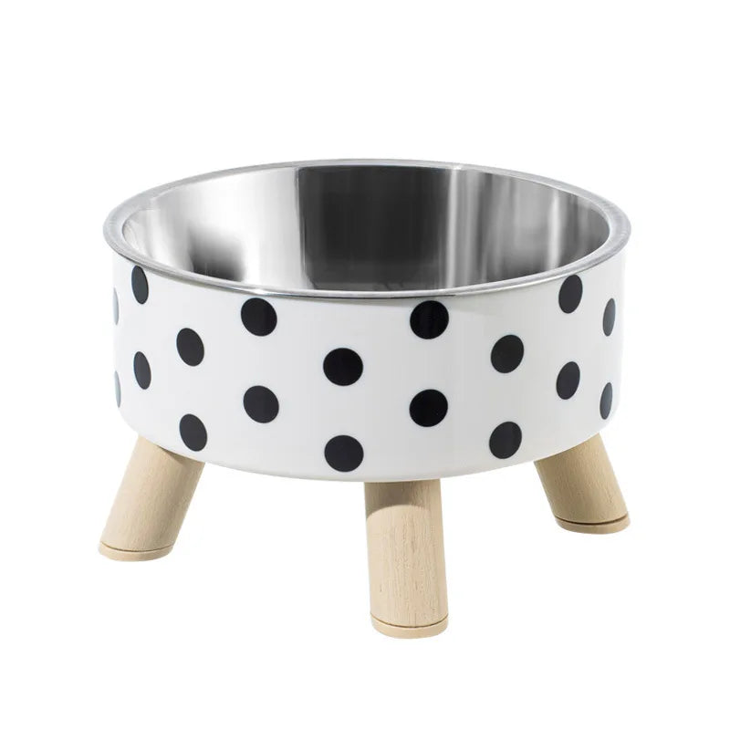 Tigela para animais de estimação antiderrapante, quatro cantos, grande capacidade, tigela de arroz para cães, anticervical, gato, animal de estimação, única
