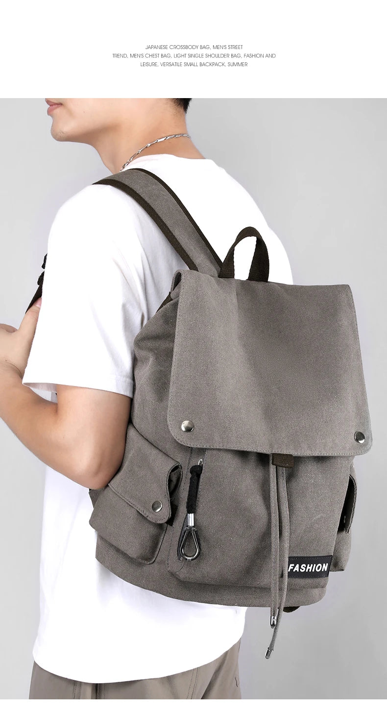 Mochilas masculinas de escalada e caminhada, estilo novo, 2025, para viagem, lazer, estudantes, mochilas escolares grandes, da moda, com bolsos grandes e zíper múltiplo