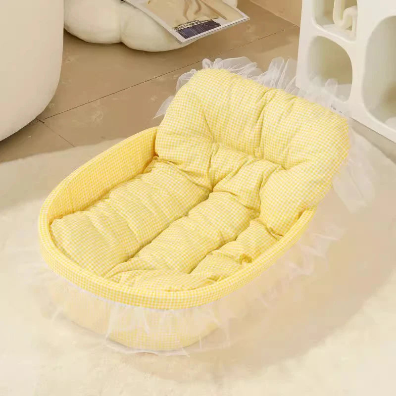 1 peça areia para gatos princesa fofa para todas as estações tapete universal antiaderente sofá cama para cães gatos e cães pequenos e médios suprimentos para animais de estimação