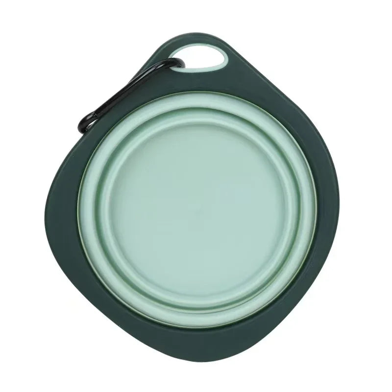Tigelas para animais de estimação, utensílios para comida de animais de estimação, tigelas dobráveis ​​portáteis para áreas externas, silicone fácil de limpar