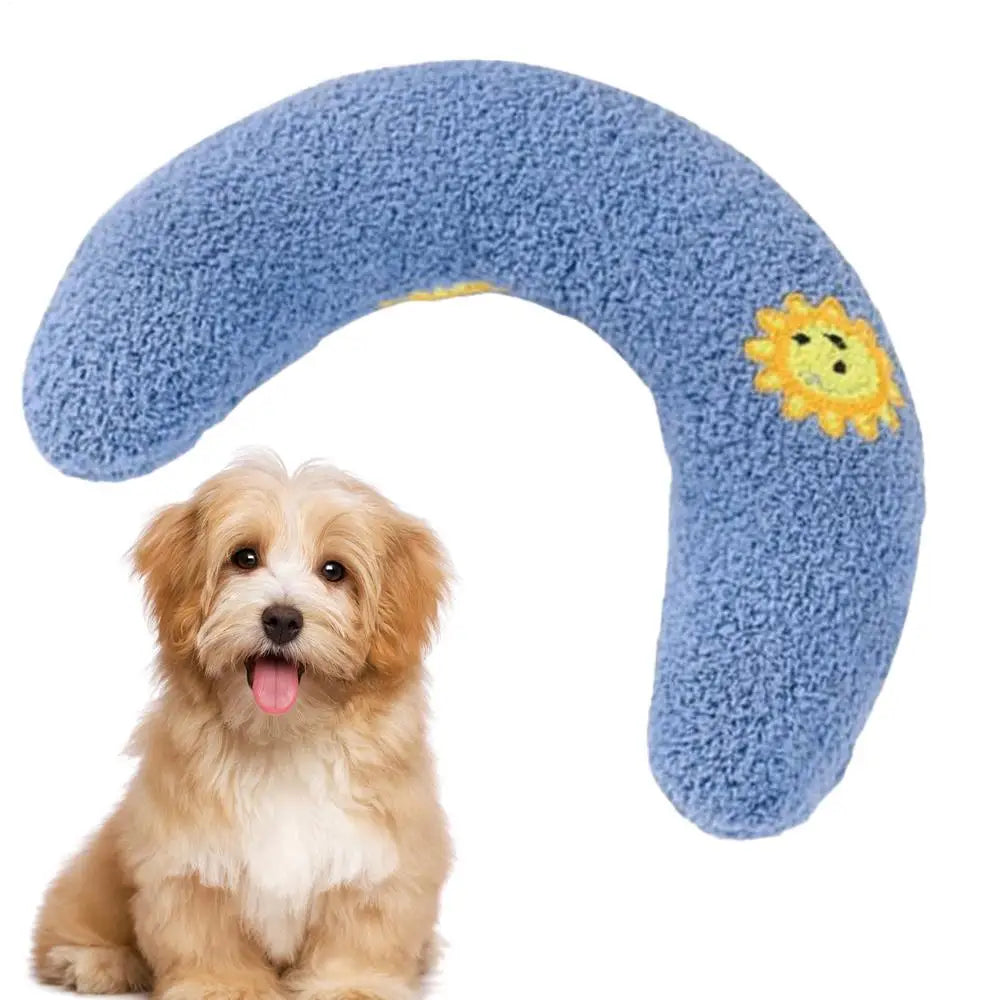 Travesseiro em formato de U para animais de estimação Travesseiro confortável em formato de U para o pescoço do animal de estimação para dormir Suprimentos para animais de estimação para gatos Gatinhos Filhotes Pequenos Médios e
