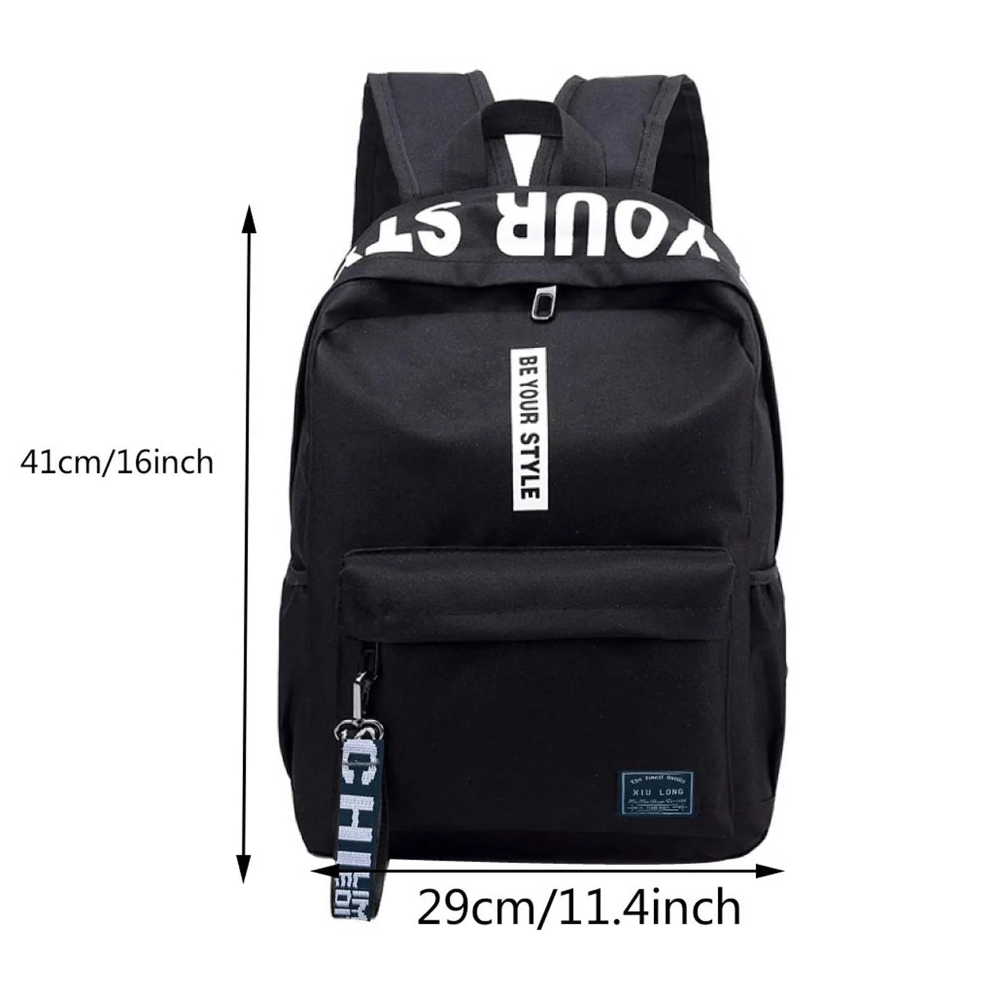 Mochila escolar masculina 2024, mochila preta de nylon, mochila feminina antifurto, mochila casual feminina de viagem, mochila coreana