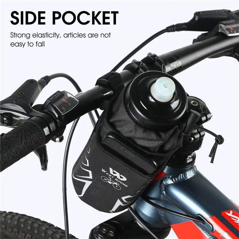 WEST BIKING Suporte para Garrafa de Bicicleta Ciclismo Garrafa de Água Bolsa Refletiva Chaleira MTB Bicicleta de Estrada Bolsa de Guidão Acessórios