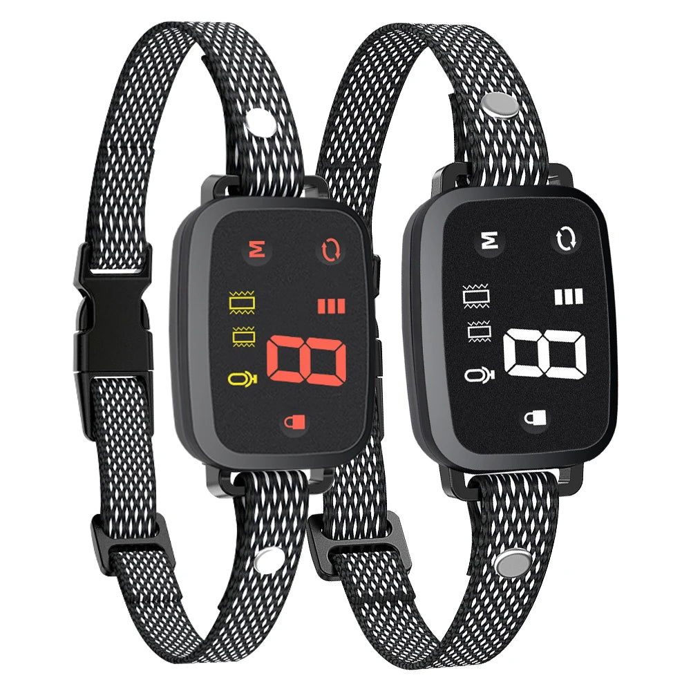 Automatic Anti Bark Dog Collar for Puppies Waterproof Rechargeable Dog Effective Stop Barking Training Collar Double Vibration