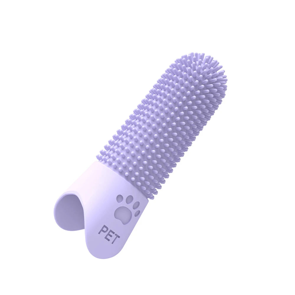 Escovas de dentes de silicone para limpeza de dentes de animais de estimação para cães e gatos, limpeza e remoção de tártaro e pedras.