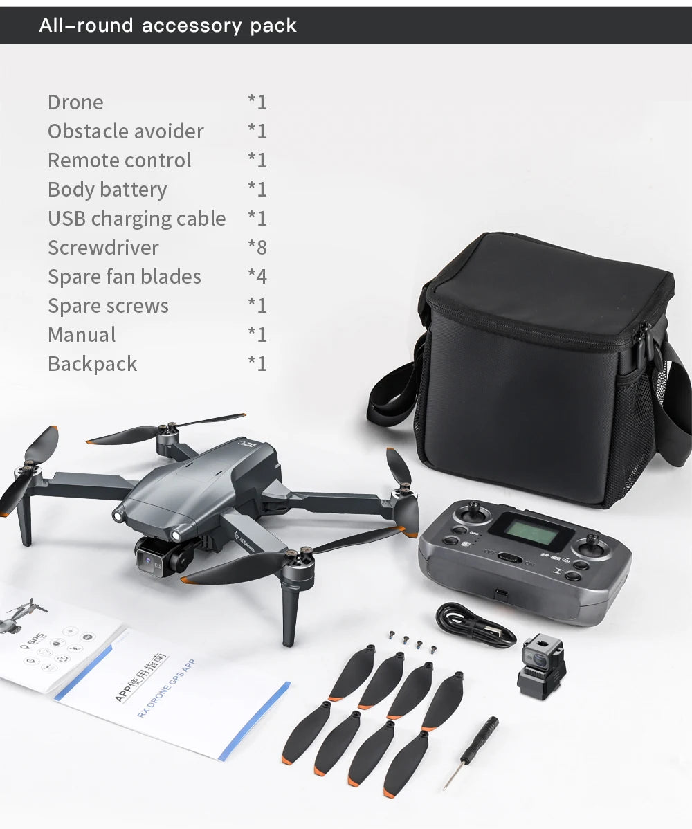 2025 Novo L600 PRO MAX GPS Drone 5KM 4K Profissional HD Câmera Dupla Gimbal de 3 Eixos 360 Evitação de Obstáculos Quadricóptero Sem Escovas Brinquedo