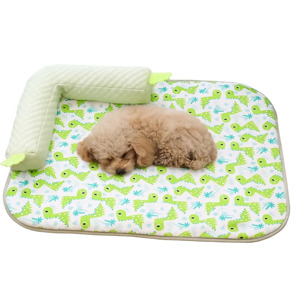 Cama para animais de estimação, tapete respirável, areia fria para animais de estimação, lavável, macio, tapete de dormir para cães, confortável, tapete de canil refrescante para filhotes e gatos