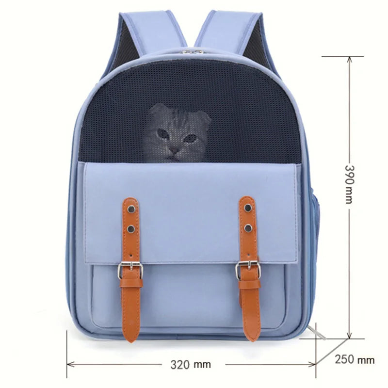 Mochila para transporte de gatos, bolsa respirável e moderna para viagem, para gatos e cães pequenos, suprimentos para animais de estimação