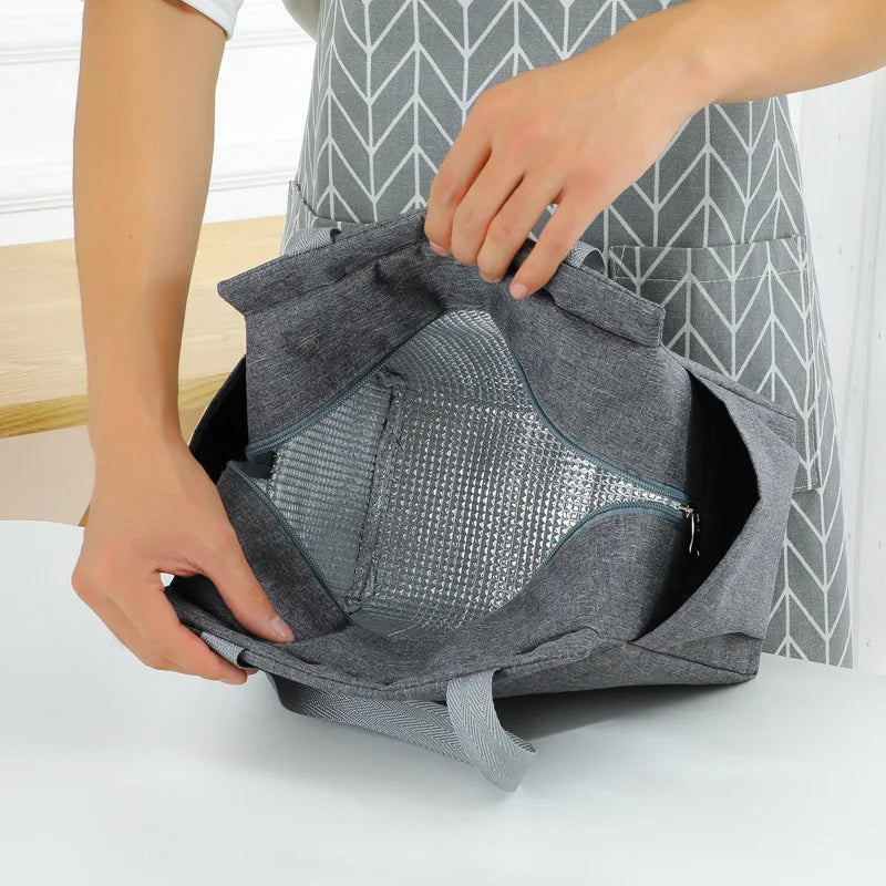 Bolsa de almoço térmica Stitch - Tecido Oxford impermeável, papel alumínio, bolsa quadrada portátil e reutilizável para trabalho, escola, piquenique