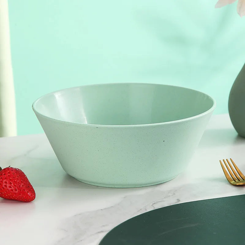 Tigela de sopa de palha de trigo, utensílios de mesa de plástico para micro-ondas, tigelas de salada de frutas, pratos de macarrão para cereais, pratos de jantar, utensílios de cozinha